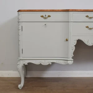 french oak sideboard vanity unit – restored antique grey finish