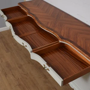 french oak sideboard vanity unit – restored antique grey finish