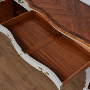 french oak sideboard vanity unit – restored antique grey finish